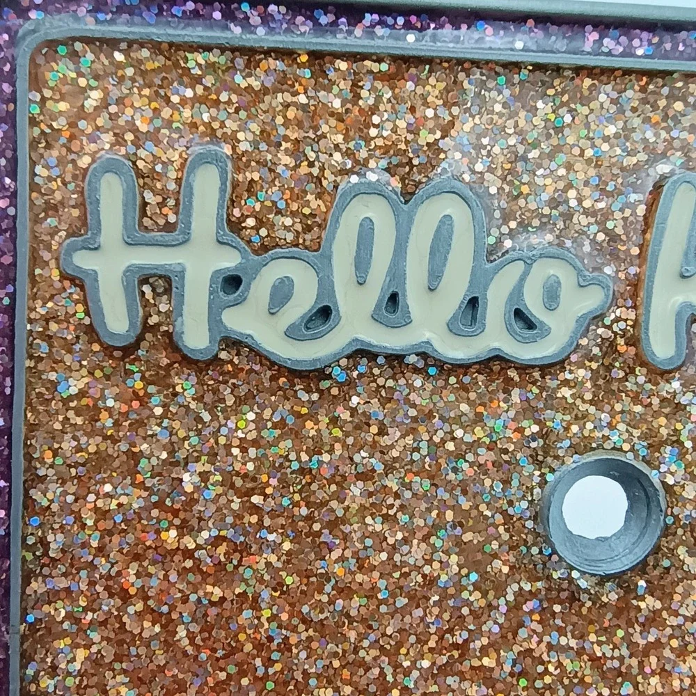 Vintage Hello Kitty Glitter Light Switch Plate Cover Y2K Sanrio 3D Resin Bling